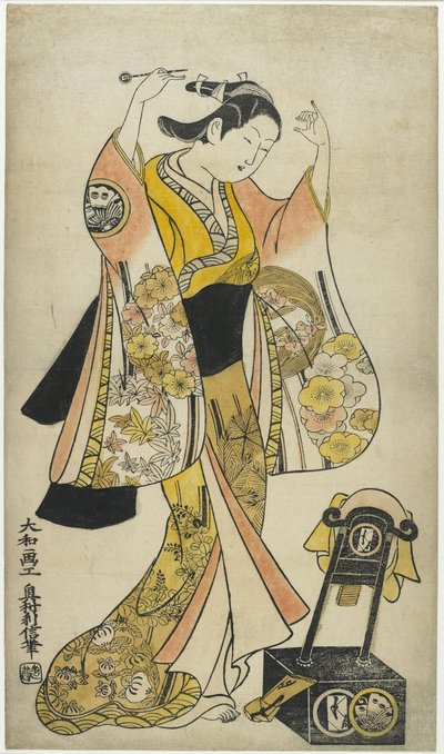 Sanjo Kantaro II als Yaoya Oshichi, 1718 von Okumura Toshinobu